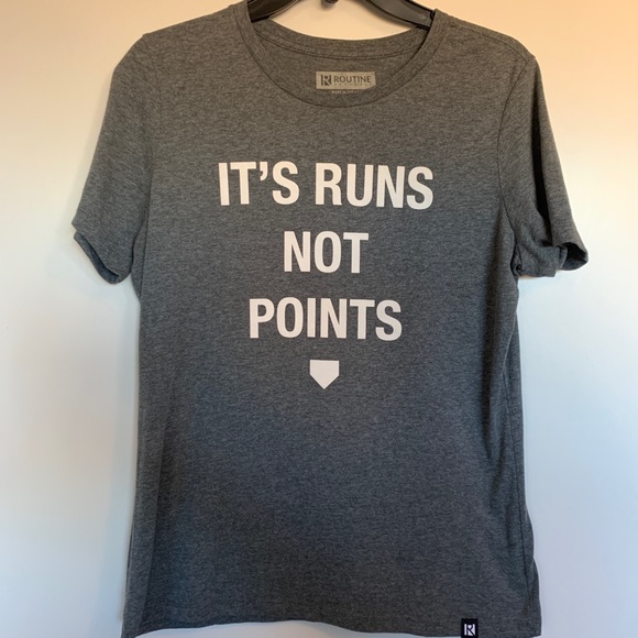 It’s Runs Not Points Routine Baseball Tee - Picture 1 of 5